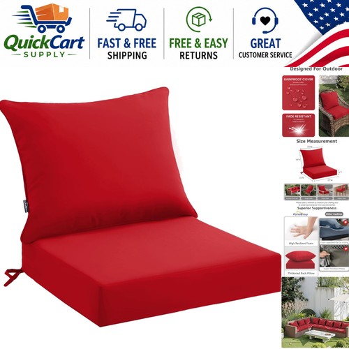 Red patio cushions set - cushions,