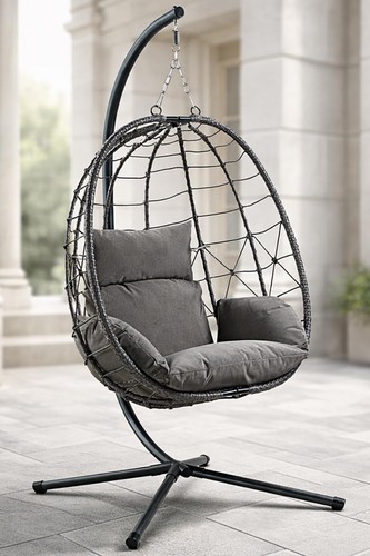 Folding hanging egg chair with - hanging,