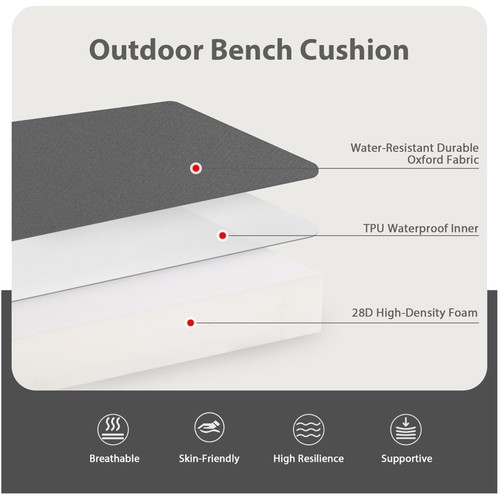 45x18 inch outdoor bench - 45x18,